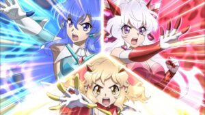 【シンフォギアXD】【★6】【バーニング・エクスドライブ】立花 響 ｘ 風鳴 翼 ｘ 雪音 クリス　我流・三腕合体衝【ガングニール】【技集】